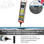 Precision 300ml from Floor-Fix Pro - Fix Loose Tiles - for Loose & Hollow Tiles, Wood, LVT & Laminate - Includes 1.9mm Syringe Tip - Adjustable to 6mm + Anti-Clog Performance (Pack of 6)