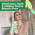 Mighty Mint Mold & Mildew Stain Remover Spray, Rapid Clean for Bathroom, Kitchen, Hard Water, Outdoors, Natural Peppermint Scent, 16oz