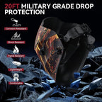 ARCCAPTAIN Welding Helmet Auto Darkening, 1/1/1/1 True Color Welding Hood, 4 Arc Sensor 1/25000s Response Time Solar Powered Weld Hood Helmet, Death Skeleton