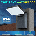 ledmo 40W LED Outdoor Wall Light, 3000LM 5000K Daylight Exterior Security Floodlights, IP65 Waterproof Modern Wall Pack with 360° Rotate and 180° Fold Adjustable Head Black Aluminum Housing