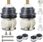 Enhon 2 Pack Shower Cartridge Replacement, RP46463 Cartridge Replacement Compatible with Delta Monitor 17 Series (2006 - Present) Dual Function Shower Faucet Valve, Including Seat and Spring Adapter