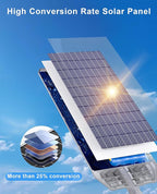 JAYNLT X-12000W Solar Street Lights,6500K Commercial Parking Lot Light Dusk to Dawn,IP68 Waterproof Flood Security Street Lights Motion Sensor for PlayCourt,Farm