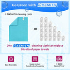 FIXSMITH Microfiber Cleaning Cloth - Pack of 48, Multi-Functional Cleaning Towels, Size: 12 x 16 in, Highly Absorbent Cleaning Rags, Lint-Free, Streak-Free Cleaning Cloths for Car Kitchen Home Office