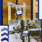 Lock Outdoor Padlocks, Laminated keyed Padlock, 1-9/16 in Wide Body, Padlock Set with Keys (1Pack)