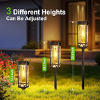 KOOPER Taller Solar Pathway Lights Outdoor, 2 Pack Upgraded Brighter Solar Garden Lights Solar Powered, Up To 15 Hours Outdoor Solar Lights for Yard Landscape Lighting Path Walkway Driveway Sidewalk