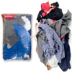 Tomorotec Recycled Multipurpose Industrial Wiping Cloths (2 lbs) Assorted Colors, Eco-Friendly Colored T-Shirt/Knit Cleaning Rags for Grease, Oil Removal & More