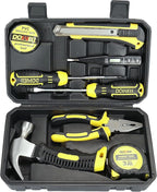 DOWELL Small Mini Tool Set School College Student Kids Dorm Tool Set Kit Home Repair Hand Tools with Tool Box Storage Case Upgraded HYT9