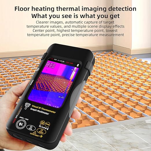 BSIDE SH9 Thermal Imaging Camera Multimeter with Macro Lens 428×320 Resolution with 20000 Words Multimeter 3.98'' Touchscreen 25Hz Infrared Thermal Camera Dual-Light Fusion 15 Thermal Palettes Tester