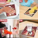 Christmas Swedish Dishcloths for Kitchen, 6PCS Black Girl and Santa Swedish Dish Cloths Gift Set, Reusable Washable Absorbent Dish Towel for Xmas Home Cleaning(7.8 X 7 Inches)