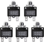 5PCS 30Amp Circuit Breakers with Manual Reset 32VDC,AC125-250V with Quick Connect Terminals