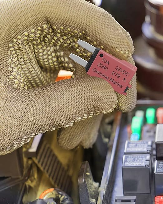 10A Low Profile Mini Fuse Kit– Automotive 10A ATM Manual Reset Circuit Breaker Fuses for Boat, RV, Car, Truck, DC 12V/32V 10 Amp Manual Resettable Blade Assortment Kit with Resettable Fuses