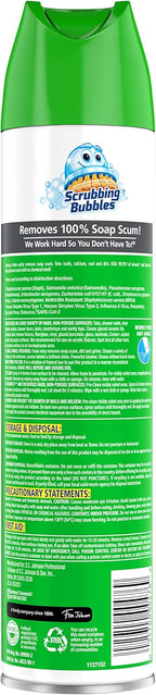 SC Johnson Professional, Scrubbing Bubbles Multipurpose Bathroom Cleaner & Disinfectant Aerosol, 25 Oz (Pack of 12)