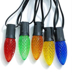 Meconard C9 Led Replacement Christmas Light Bulbs, C9 Shatterproof Led Bulbs for Christmas Indoor Outdoor String Lights, E17 Intermediate Base, Commercial Grade Holiday Bulbs, Multi-Color, 25Pack