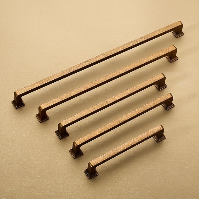10 Pack Antique Brass Cabinet Pulls 7 Inch Kitchen Cabinet Handles Vintage Drawer Pulls Kitchen Handles for Cabinets Retro Dresser Pulls Drawer Handle