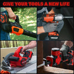 Upgrade 2-Pack 20V 8.0Ah Replacement for Craftsman 20V Battery V20 Lithium ion Batteries Compatible with CMCB205 CMCB204 CMCB206 CMCB202 CMCB201 20V Cordless Power Tools