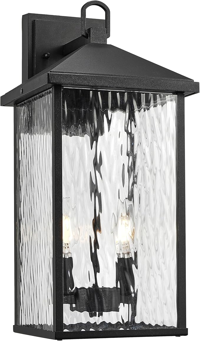 Darkaway Outdoor Wall Lights,17 Inch Tall Exterior Lighting Fixtures Wall Mount Outdoor Porch Lights Outside Sconce with Glass E12 Socket for House Patio Hallway Garage