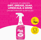 The Pink Stuff Miracle Bathroom Foam Cleaner, 30 fl oz – Now 20% More! Powerful Foaming Action for Showers, Sinks, Tubs & Tiles – Removes Soap Scum, Limescale & Grime with Ease (Pack of 2)