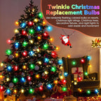 25 Pack Twinkle Christmas Replacement Bulbs, 7W Random Blinking Light Bulbs for Christmas String Light, Nightlights(Multicolor,C7,E12 Intermediate Base)
