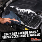 Chemical Guys Workhorse Professional Grade Microfiber Towels - Black 16x16 Inch Detailing Cloths for Cars, Home & Pet Drying, Ultra Soft & Scratch-Free, Perfect for Washing, Drying & Cleaning, 3 Pack