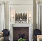 XiNBEi Lighting Wall Light ADA Wall Sconce with Opal Cylinder Glass in Brushed Nickel, Bathroom Vanity Light for Living Room & Corridor XB-W1185-BN