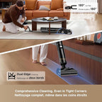 DREAME H15 Pro CarpetFlex Cordless Vacuum Mop, Wet Dry Vacuum Cleaner with Dual Brushes for Hard Floors & Carpet, Tangle-Free Hair-Cutting, 23kPa Suction, 180° Lie-Flat Floor Washer, 194°F Fast Drying