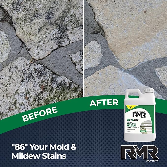 RMR-86 Instant Mold Stain and Mildew Stain Remover Spray - Scrub Free Formula, 2.5 Gallon (320 Fl Oz)