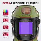 ARCCAPTAIN Auto Darkening Welding Helmet with Side View, 180° Panoramic View, 1/1/1/1 True Color Large Viewing Welding Hood with 4 Arc Sensor Solar Powered, Wide Shade 4/5-9/9-13 for TIG MIG ARC CUT