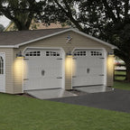 Dusk to Dawn Sensor Outdoor Barn Light Fixture, 12.3 Inch Dome Outdoor Wall Sconce Farmhouse Wall Mount Lights Exterior Gooseneck Light Fixture Black Finish Industrial Wall Lantern for Porch, 1Pack