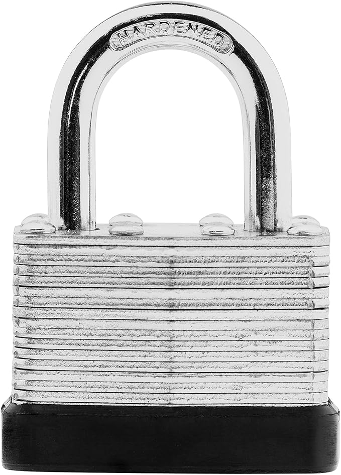 8-Pack Keyed Alike Laminated Steel Padlocks Keys, 1-3/4" Wide, Heavy Duty Pad Lock Set with Same Keys