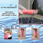 kimteny Kitchen Cloth Dish Towels, 13x28 Inches Premium Dishcloths, Super Absorbent Coral Velvet Microfiber Cleaning Cloths, Fast Drying Rags for Washing Dishes (13x28-6 Pack, Pink)