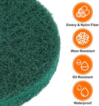 HARFINGTON 4pcs Scrubber Scouring Pads 180 400 800 1200 Grits 3 Inch Drill Power Brush Hoop and Loop Surface Conditioning Disc Drill Scuffing Disc Scrub Pads for Kitchen Cleaning, 4 Colors