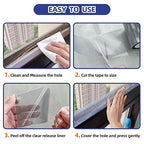 KING MOUNTAIN Grey Window Screen Repair Tape,3inX40FT Heavy Duty Screen Repair Kit for Window Screen and Screen Door Tears Holes,Strong Adhesive & Waterproof Window Screen Patch