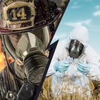 Gas Masks Survival Nuclear and Chemical - 4Pack Full Face Gas Mask with 40mm Activated Carbon Filter & 6001 Filter - Reusable Respirator Mask for Chemicals Gases Vapors Paint Dust