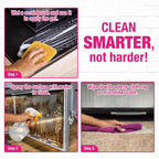 Quick'n Brite Fireplace Brick and Stone Cleaner 32oz with Scrub Brush - Natural Stone, Tile, and Marble Cleaner - Indoor Fireplace and Wood Stove Cleaning Kit - Pellet Stove Creosote Remover