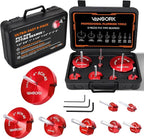 8 Pieces PVC Pipe Reamer Kit with 1/2 inch, 3/4 inch, 1 inch, 1-1/4inch, 1-1/2inch, 2inch, 3inch, 4inch, Aluminum PVC Fitting Saver, Plumbing Tools for SCH40, Fit into Standard 1/2" Drills