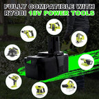 Upgrade 8000mAh High Capacity Replacement for Ryobi 18V Battery P108 P104 P105 P102 P103 P122 P109 Li-ION Compatible with Ryobi 18V ONE+ System Cordless Power Tools and Charger,2Pack