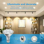 PAR30 Long Neck Halogen Flood Light Bulbs, 120V 39W, Dimmable High Output, E26 Medium Base, 2700K Warm Lighting, 3000 Hours for Recessed Light Bulb, 6 Pack