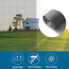 NeatiEase Window Screen Roll, 59"x100' Adjustable Flexible Fiberglass Screen Door Mesh - DIY Replacement Kit for Patio Porch Door Windows and Sliding Screen Doors(Gray)