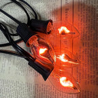 E12 Flickering Flame Light Bulbs, 25-Pack Faux Flame Light Bulbs for Outdoor Use, Energy-Efficient Fire Light Bulb, Flickering Night Lights for Halloween, Christmas, and Home Decor, UL Listed