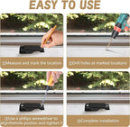 4 Pcs F2590 Windows Replacement Sash Lock-2-1/4'' Mounting Hole Centers Sash Lock with Screws-Black Sash Lock for Vertical Sliding Windows Double Hung Windows