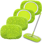 Reusable Mop Pads Refill Compatible with Swiffer Sweeper Mop, Microfiber Wet Mopping Cloths for Floor Cleaning , Ideal for Home Cleaning Washable Floor (4)