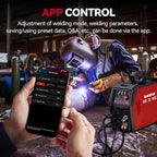 ARCCAPTAIN iControl TIG 205 Pro, 5 In 1 Cold Spot Stick/TIG Welder, 120V/240V Welding Machine with Large LED Display, 2T/4T, Hot start, Arc Force and Anti-stick