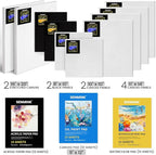 196Pcs Deluxe Artist Painting Set with French Easel, 48 Colors Acrylic & Oil Paints, 24 Colors Watercolor Paints, Art Paint Supplies for Artists, Beginner & Adults