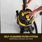 Vacmaster Professional 6 Gallon 4.5 Peak HP Wet/Dry Vacuum with Self-Cleaning Filter System - VDK611PF 0201