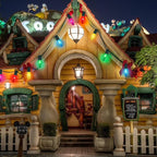 C9 Multicolor Christmas Light Bulbs, Vintage Incandescent Replacement Bulbs for Christmas String Lights, E17 Intermediate Base 7W Night Light Bulbs for Indoor Outdoor Holiday Decor, 25 Pack