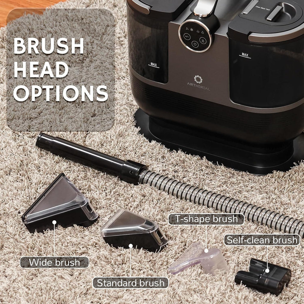 Airthereal S1 Carpet Cleaner Machine, Instant Heating Portable Upholstery Spot Cleaner, Shampooer Machine with Self-Cleaning, 14 Kpa Stain Remover Deep Cleaner for Pets, Stairs, Car Seat and Couch