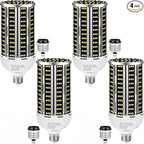 4 pack 120W LED Corn Light Bulb(1200W Equivalent ) ,Commercial Grade DayLight 5000K E26/E39 15900LM Medium Mogul Base LED Lamp,Large Area Lights For Outdoor Indoor Garage Warehouse Factory Bay Light