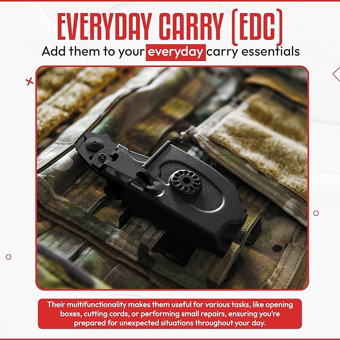 Heavy Duty 6 in 1 Multipurpose Emergency Trauma Shears Scissors with Holster, Outdoor Camping Rescue Tools with Glass Breaker, Strap Cutter Stainless Steel Foldable Scissors Pliers