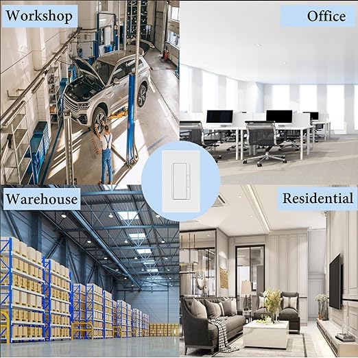 0-10V LED Dimmer Switch for 0-10V Dimmable LED Lights, Single-Pole or 3-Way, Wallplate Included, ETL Listed