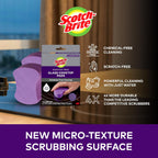 Scotch-Brite Glass Cooktop Pads, Scratch-Free & Non-Abrasive Scrubbers for Glass or Ceramic Stovetops, Cleans Burnt-On Messes with Just Water, Reusable Dishwasher-Safe Design (6 Pads)